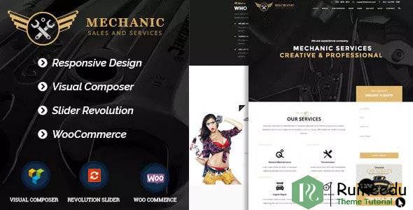 Mechanic - 汽车服务和工作坊WordPress主题