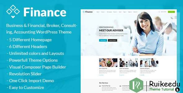 Finance 商业与金融,经纪人,咨询WordPress主题
