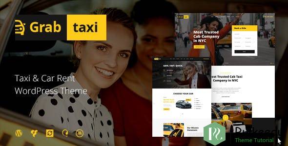 Grab Taxi - 在线出租车服务WordPress主题
