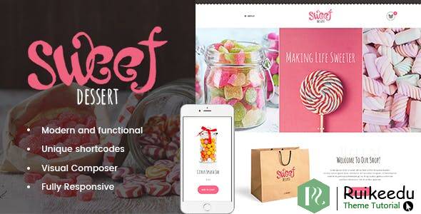 Sweet Dessert- Sweet Shop&Cafe WordPress主题