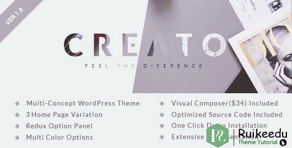 Creato - 视差WordPress主题