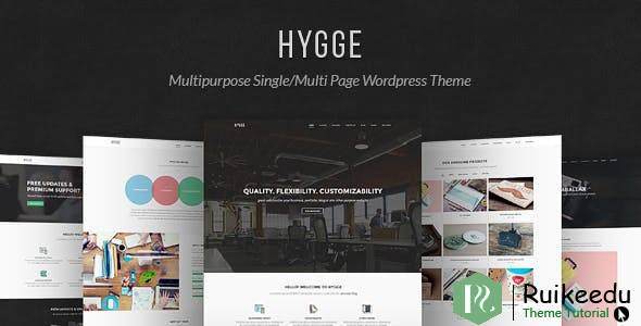 Hygge - 多用途单/多页WP主题