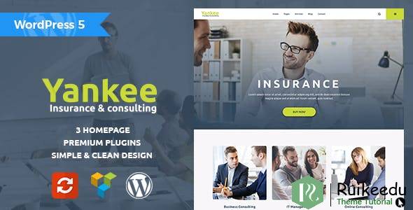 Yankee - 保险和咨询WordPress主题