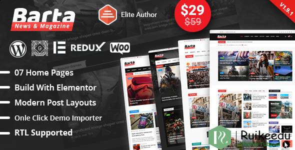 Barta v1.9.3 - 新闻和杂志WordPress主题