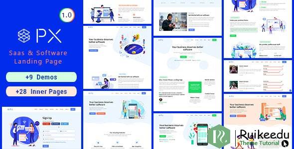 PXaas - 应用程序和软件登陆页面主题