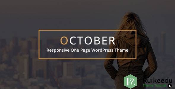 October - 响应一页WordPress主题