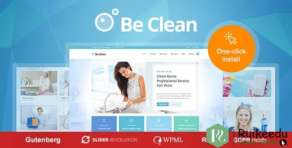 Be Clean - 清洁公司,女仆服务和洗衣WordPress主题