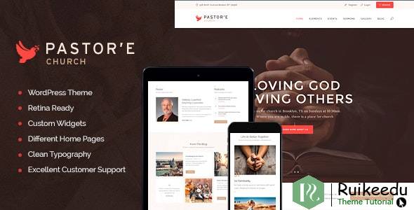 Pastor'e - 教会,宗教和慈善WordPress主题