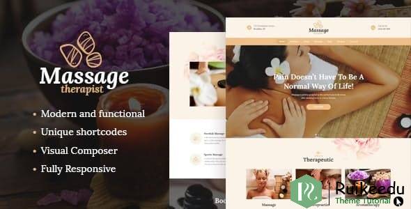 Massage Therapist and Spa Salon WordPress Theme