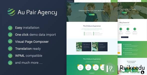 Au-Pair - 保姆和保姆代理WordPress主题