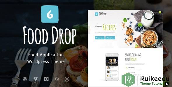 Food Drop-膳食订购和交付移动应用WordPress主题