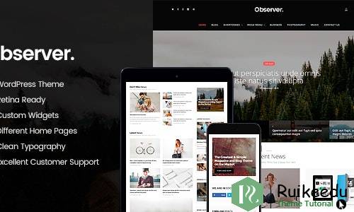 Daily Observer -现代杂志和新闻门户网站WordPress主题